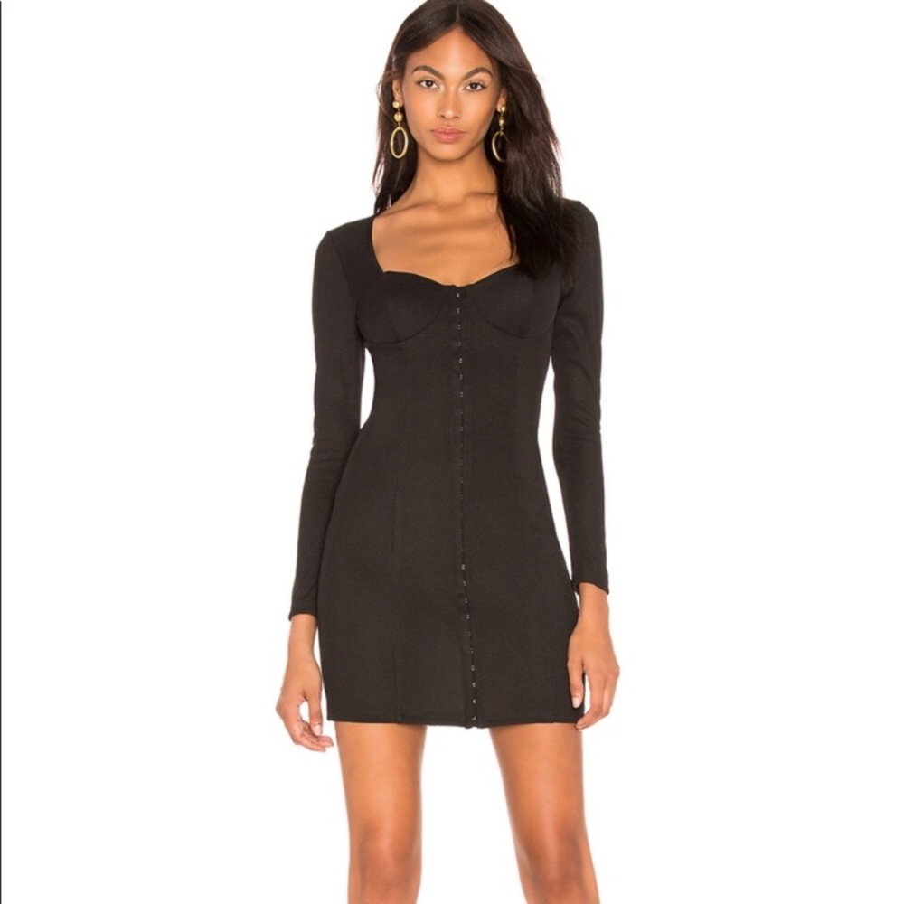 J.O.A Revolve Long sleeve Bustier dress size S New